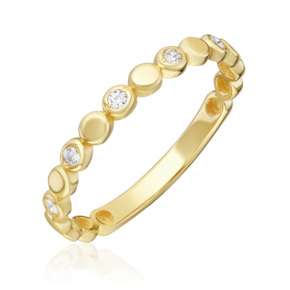 Кольцо из лимонного золота с фианитами 01-5291-00-401-1130-48