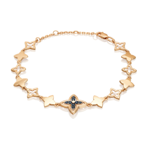 Браслет из красного золота с сапфирами 05-0846-00-102-1110