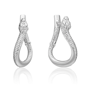 Серьги «Змеи» с английским замком из серебра 02-4664-00-000-0200-68