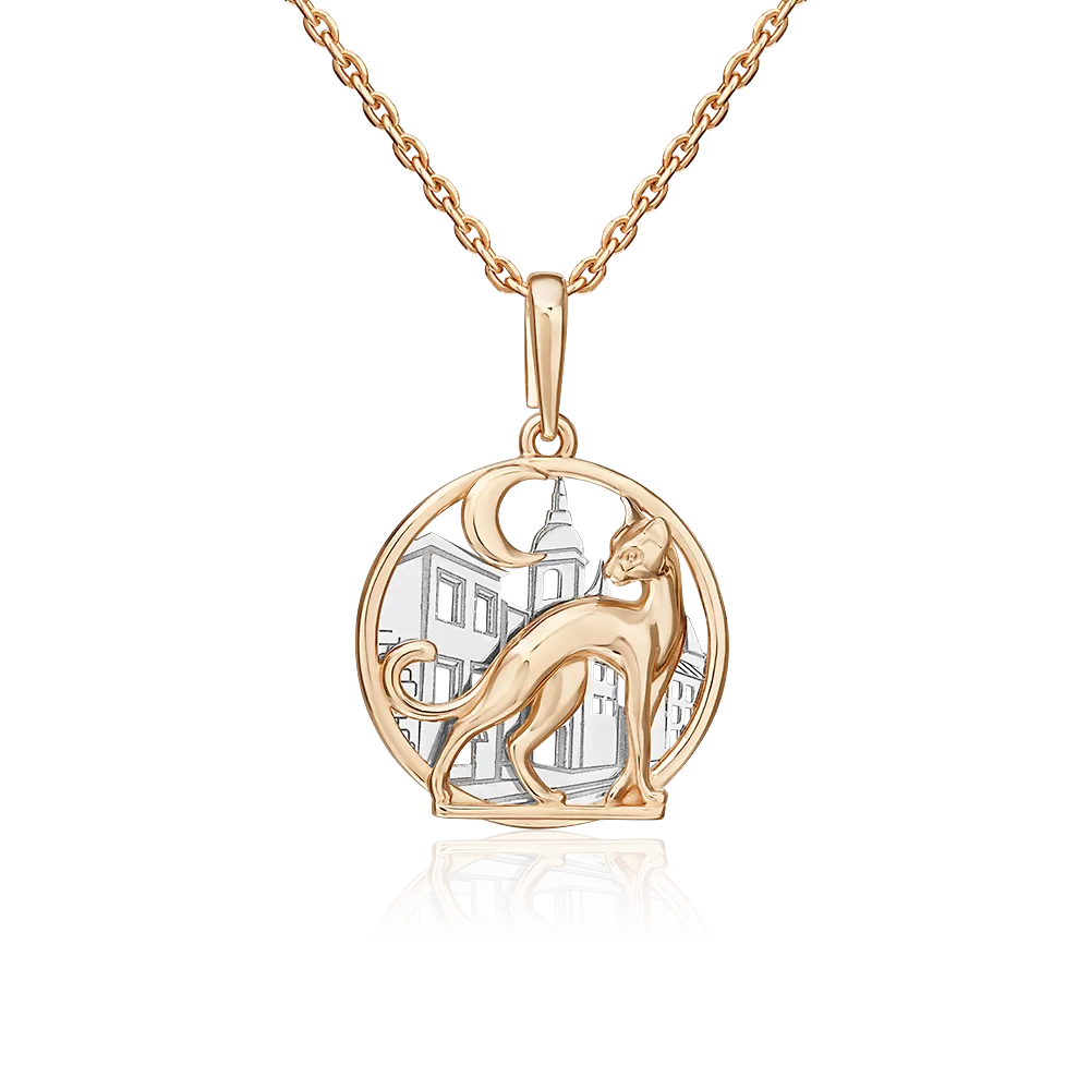 Подвеска «Сама по себе» из комбинированного золота 03-3581-00-000-1111