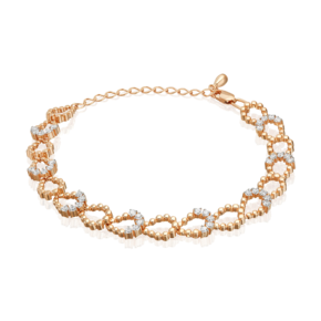 Браслет из красного золота с фианитами 05-0847-00-401-1110