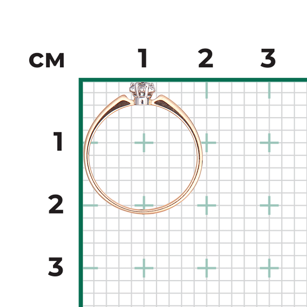 Помолвочное кольцо из комбинированного золота с бриллиантом 01-1010-00-101-1111-30