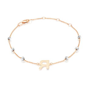 Браслет «Буква Я» из комбинированного золота 05-0849-Я-000-1111