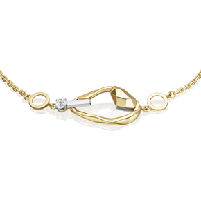 Браслет из комбинированного золота с натуральным топазом white 05-0743-00-201-1121