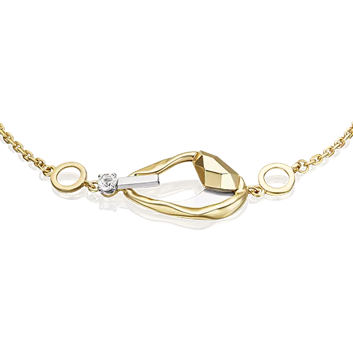 Браслет из комбинированного золота с натуральным топазом white 05-0743-00-201-1121