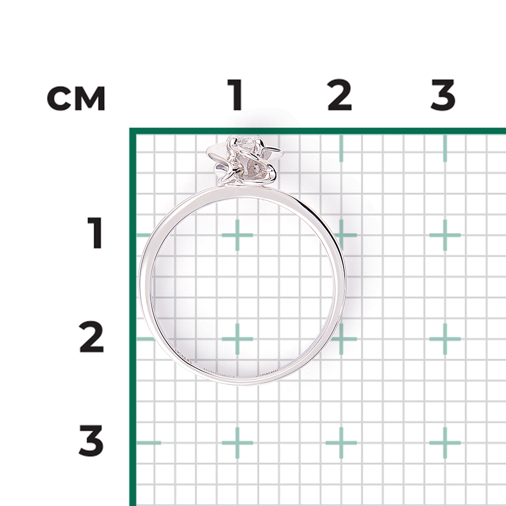 Помолвочное кольцо из белого золота с бриллиантом 01-1590-00-101-1120-30