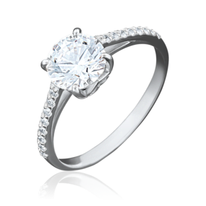 Кольцо из белого золота с фианитами 01-4462-00-401-1120