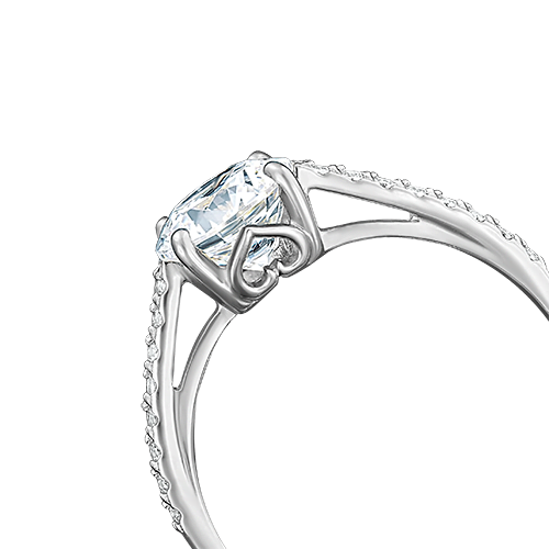 Кольцо из белого золота с фианитами 01-4462-00-401-1120