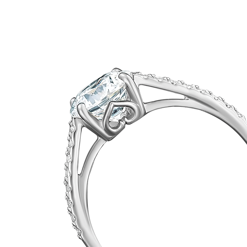 Кольцо из белого золота с фианитами 01-4462-00-401-1120