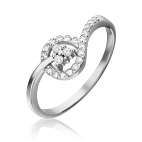 Кольцо из белого золота с бриллиантами 01-0673-00-101-1120-30
