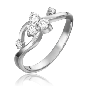 Кольцо из белого золота с бриллиантами 01-0675-00-101-1120-30