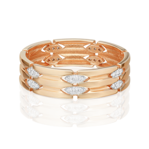 Обручальное кольцо из красного золота с бриллиантами 01-0680-00-101-1110-30