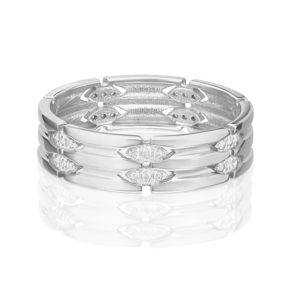 Обручальное кольцо из белого золота с бриллиантами 01-0681-00-101-1120-30