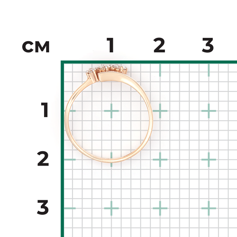 Кольцо из красного золота с бриллиантами 01-0682-00-101-1110-30