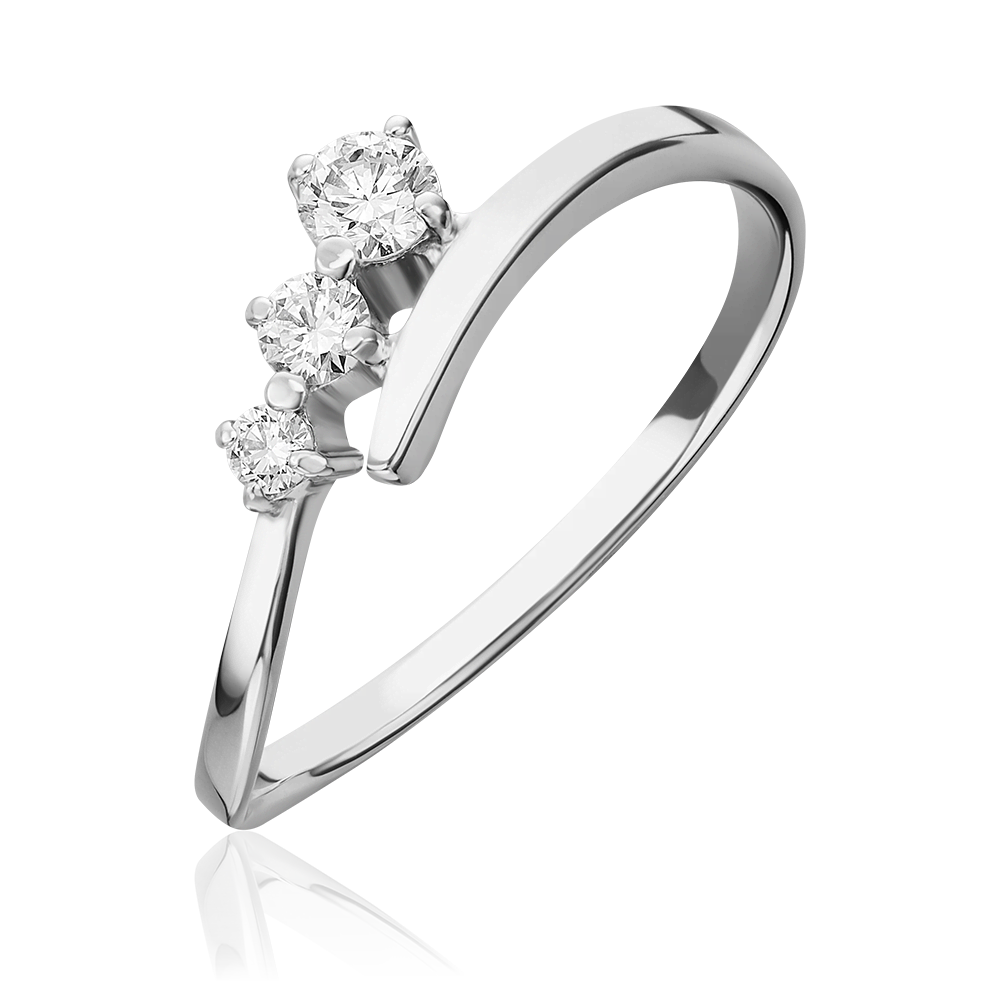 Кольцо из белого золота с бриллиантами 01-0683-00-101-1120-30