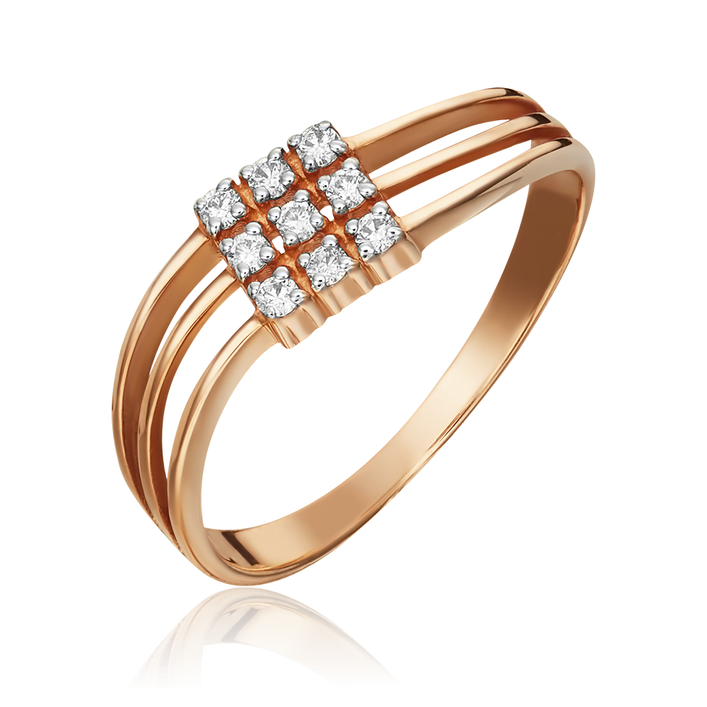 Кольцо из красного золота с бриллиантами 01-0684-00-101-1110-30