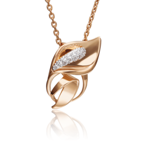 Подвеска «Калла» из красного золота с фианитами 03-2936-00-401-1110-23