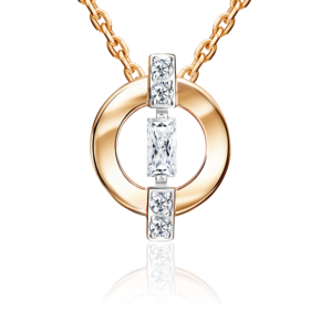 Подвеска из красного золота с фианитами 03-3679-00-401-1110