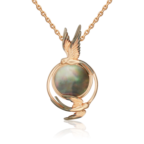 Подвеска «Перед грозой» из красного золота с перламутром 03-3599-00-746-1110