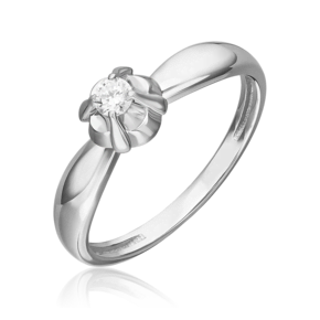 Кольцо из белого золота с бриллиантом 01-5811-00-101-1120