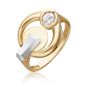 Кольцо из комбинированного золота с натуральным топазом white 01-5620-00-201-1121