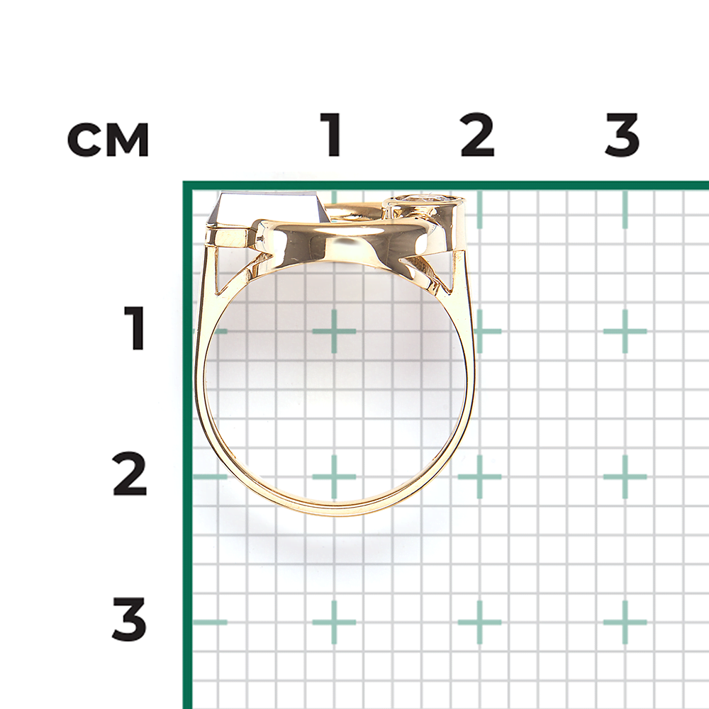 Кольцо из комбинированного золота с натуральным топазом white 01-5620-00-201-1121