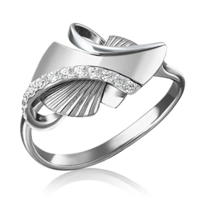 Кольцо из белого золота с фианитами 01-5095-00-401-1120-65