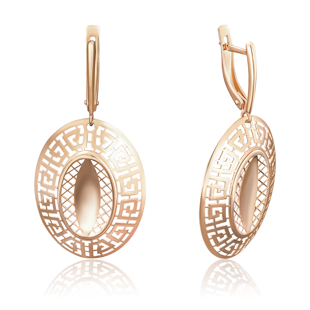 Серьги с английским замком из красного золота 02-3788-00-000-1110-65