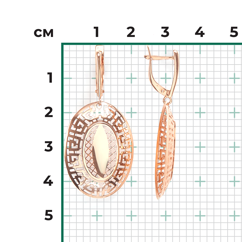 Серьги с английским замком из красного золота 02-3788-00-000-1110-65