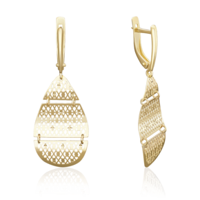 Серьги с английским замком из лимонного золота 02-3794-00-000-1130-65