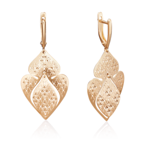 Серьги с английским замком из красного золота 02-3815-00-000-1110-65