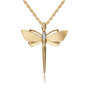 Подвеска «Стрекоза. Ценность настоящего» из комбинированного золота с бриллиантами 03-3276-00-101-1121