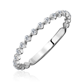 Кольцо из белого золота с фианитами 01-5294-00-401-1120-48