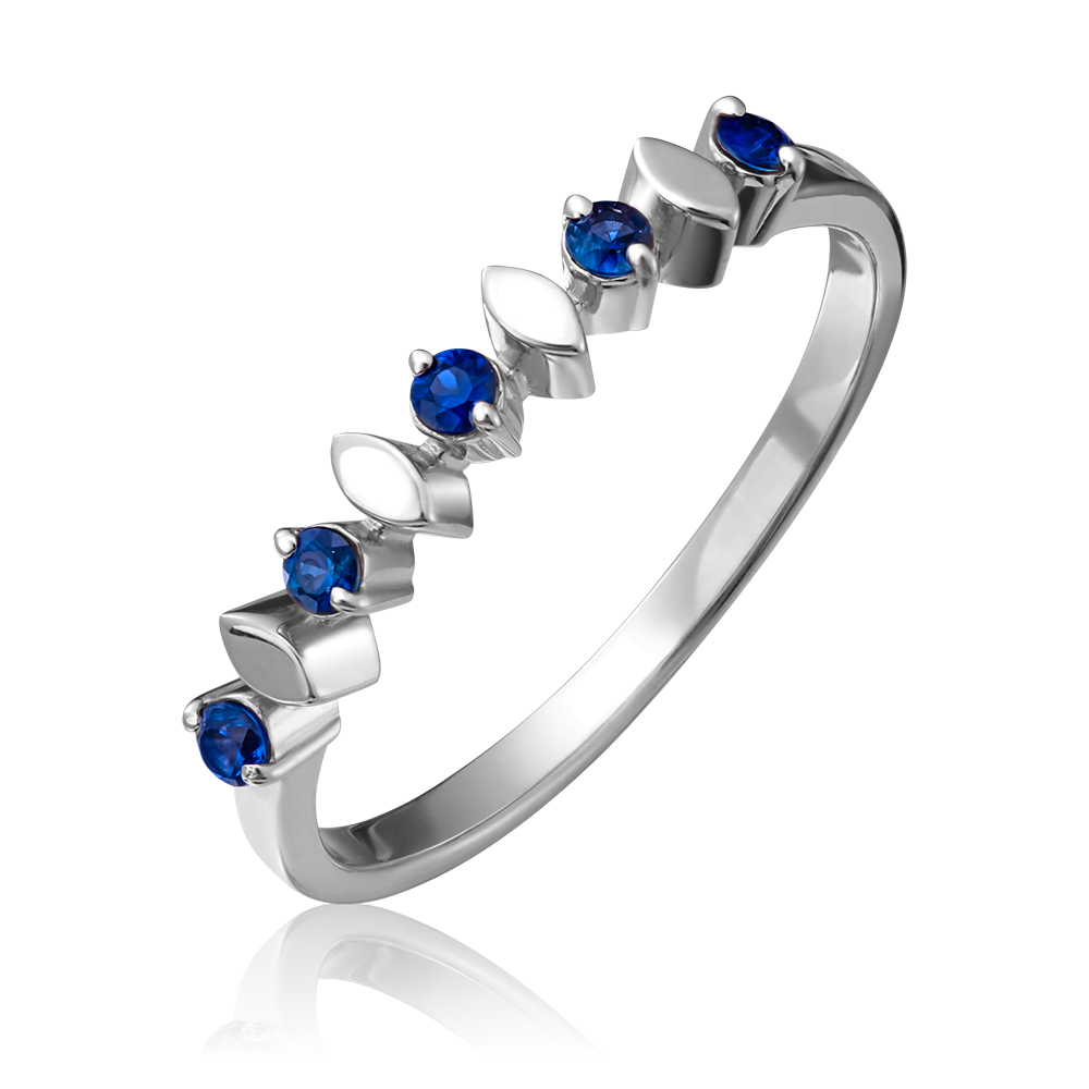 Кольцо из белого золота с сапфирами 01-0288-00-102-1120-30
