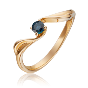 Кольцо из красного золота с сапфиром 01-0295-00-102-1110-30