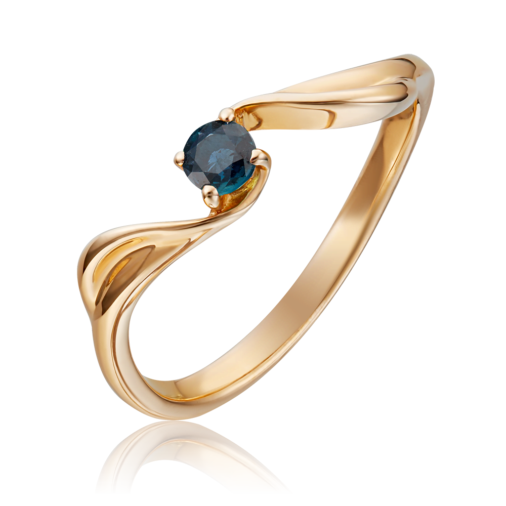 Кольцо из красного золота с сапфиром 01-0295-00-102-1110-30