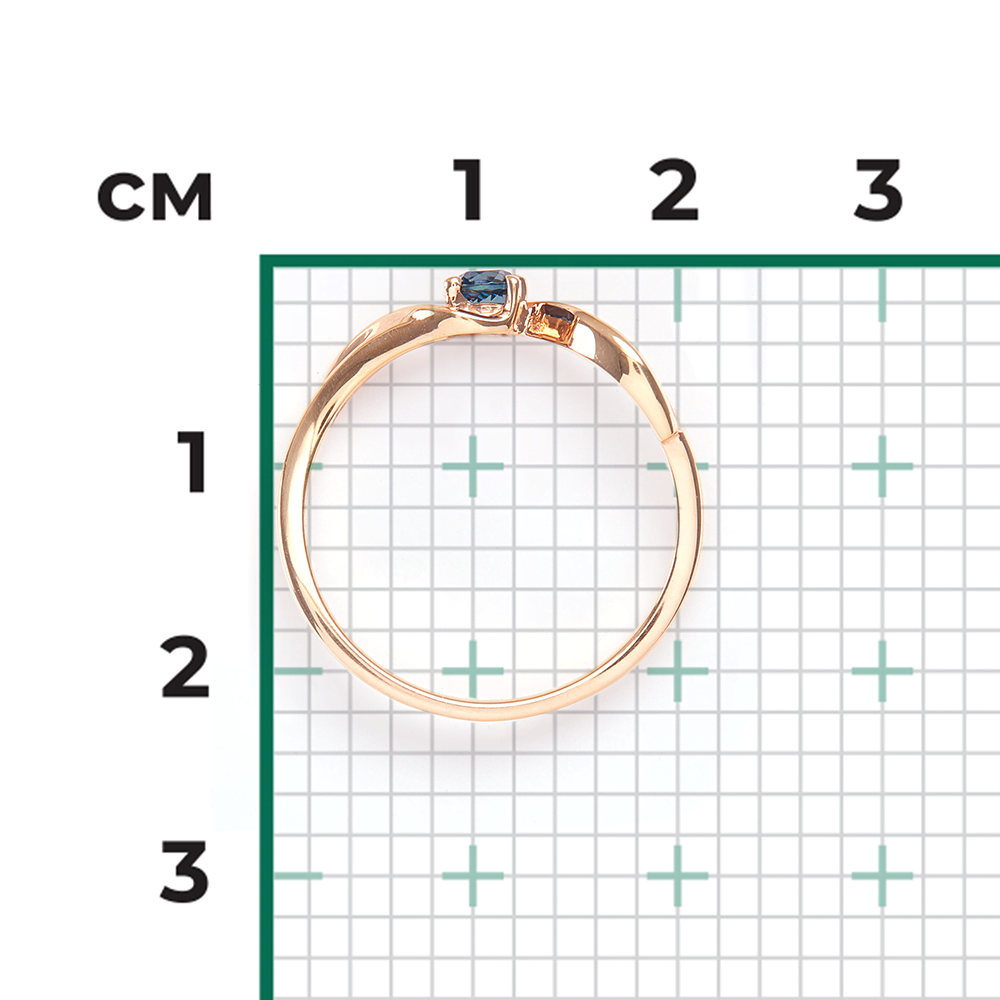 Кольцо из красного золота с сапфиром 01-0295-00-102-1110-30