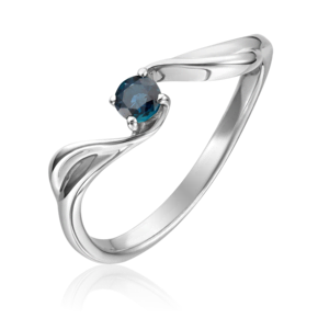 Кольцо из белого золота с сапфиром 01-0296-00-102-1120-30
