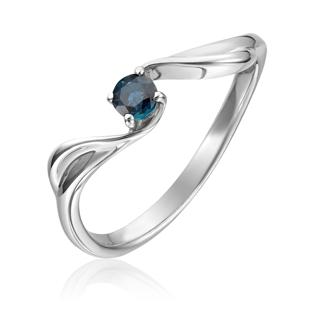 Кольцо из белого золота с сапфиром 01-0296-00-102-1120-30