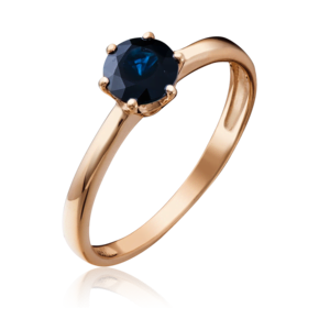 Кольцо из красного золота с сапфиром 01-0299-00-102-1110-30