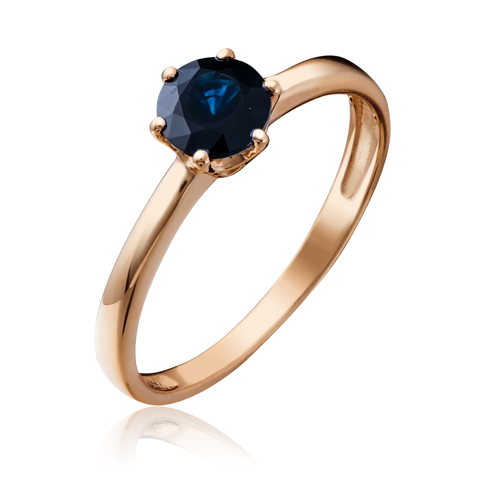 Кольцо из красного золота с сапфиром 01-0299-00-102-1110-30