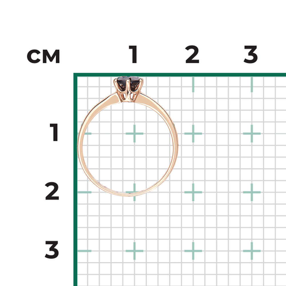 Кольцо из красного золота с сапфиром 01-0299-00-102-1110-30