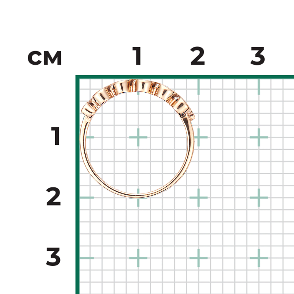Кольцо из красного золота с сапфирами 01-0391-00-102-1110-30
