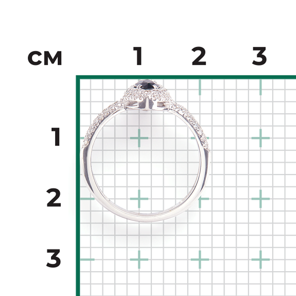 Кольцо из белого золота с сапфиром и бриллиантами 01-0398-00-105-1120-30