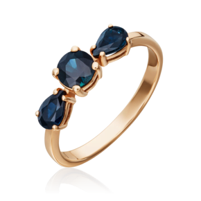 Кольцо из красного золота с сапфирами 01-0491-00-102-1110-30