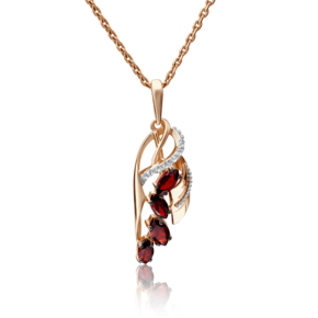 Подвеска из красного золота с гранатами и натуральными топазами white 03-2867-00-264-1110-57