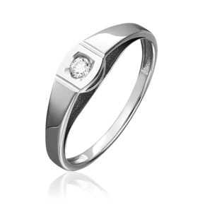 Помолвочное кольцо из белого золота с бриллиантом 01-4950-00-101-1120-30