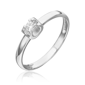Кольцо из белого золота с бриллиантом 01-5795-00-101-1120