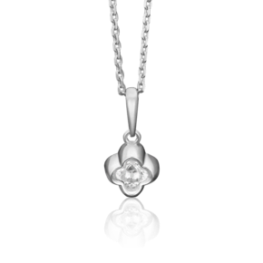 Подвеска из белого золота с фианитом 03-2546-00-501-1120-38