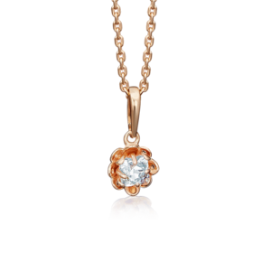 Подвеска из красного золота с фианитом 03-2547-00-501-1110-38
